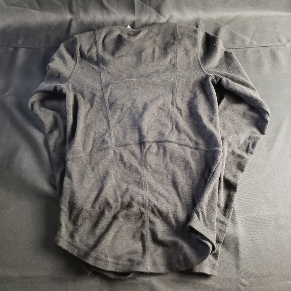 Free People Seamless Lace‎ Up Layering Long Sleeve Top Black Small - Picture 3 of 6